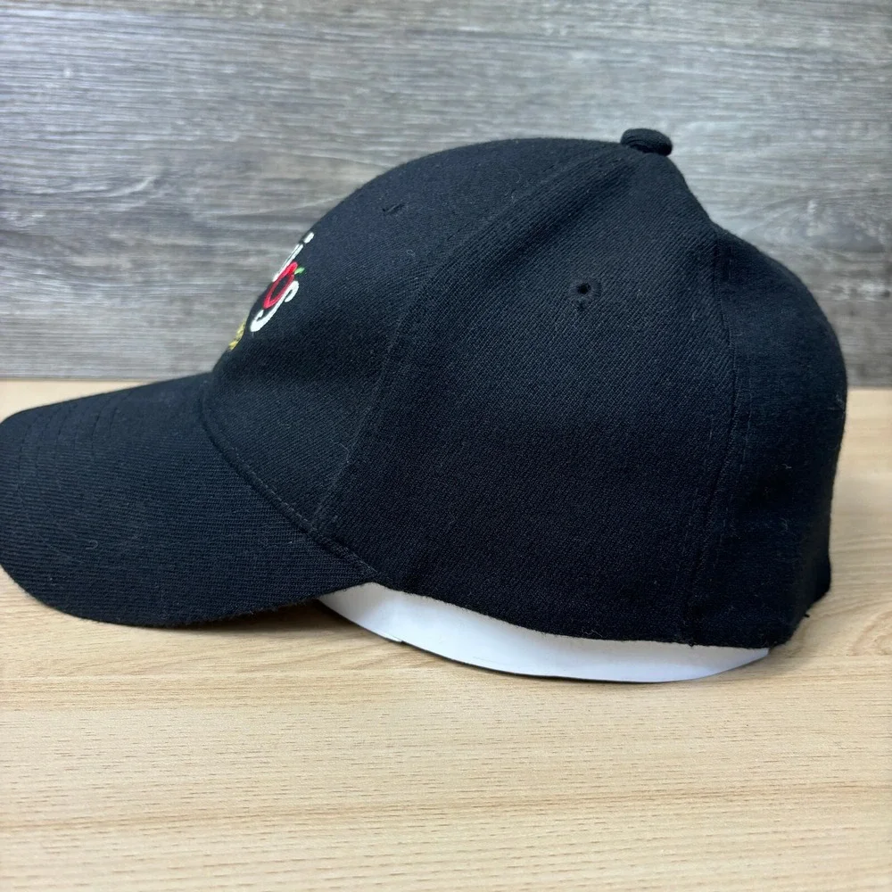Mazzios Italian Eatery Hat Cap‎ Fitted L-XL Black Flexfit Baseball Cap